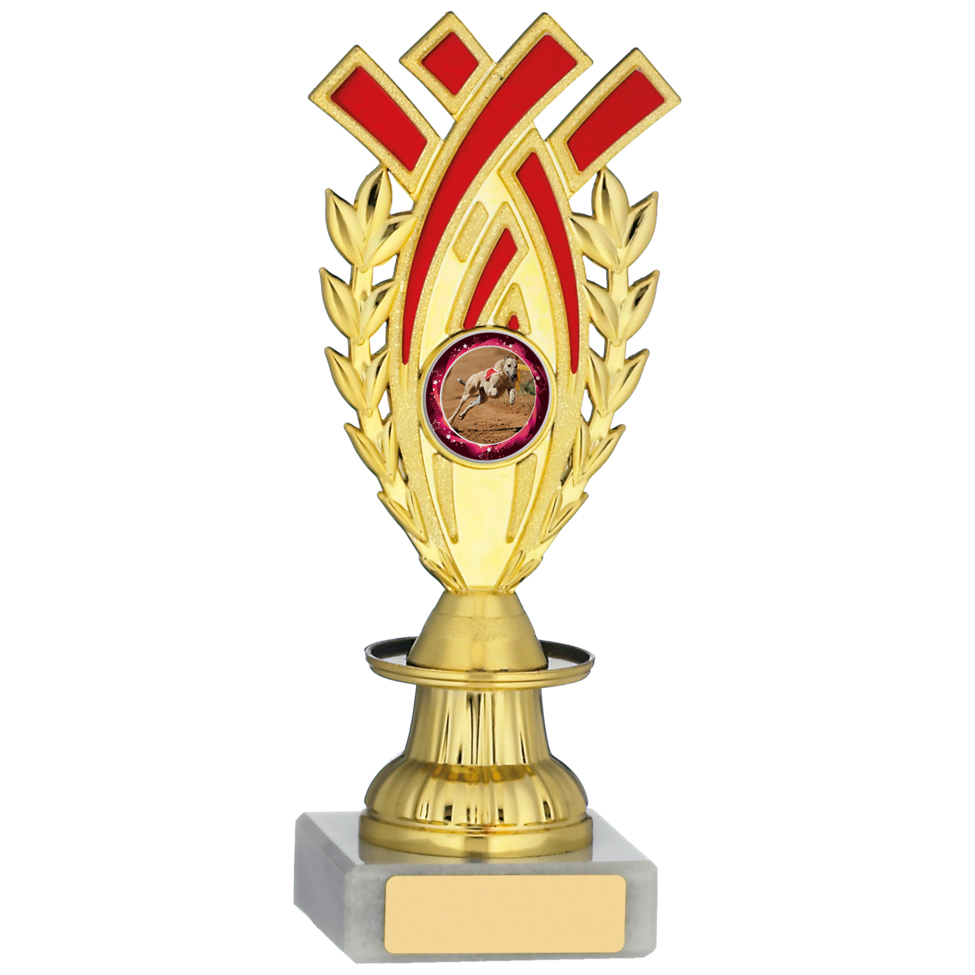 GOLD AND RED TROPHY