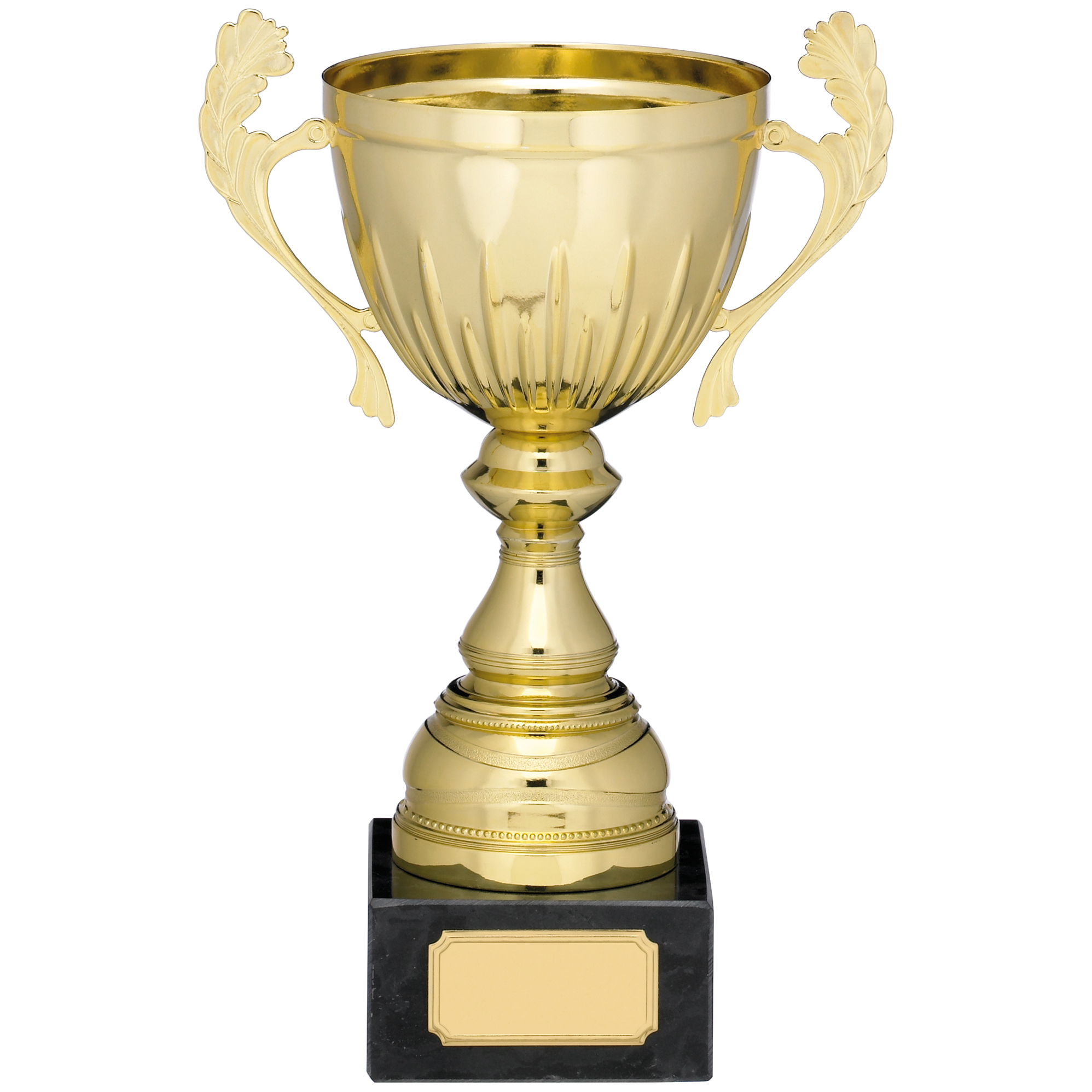 35cm GOLD CUP TROPHY WITH HANDLES