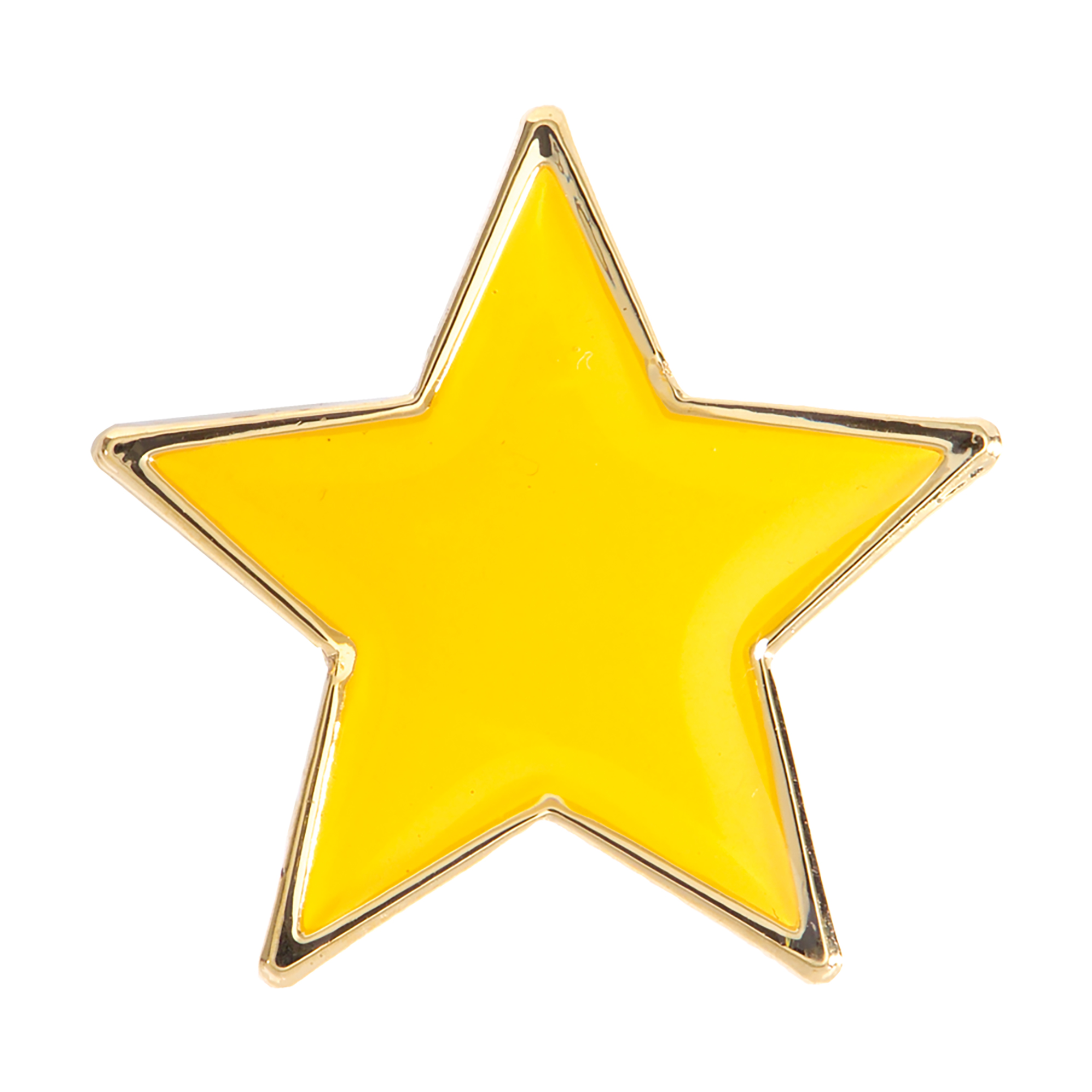 YELLOW STAR ENAMEL BADGE