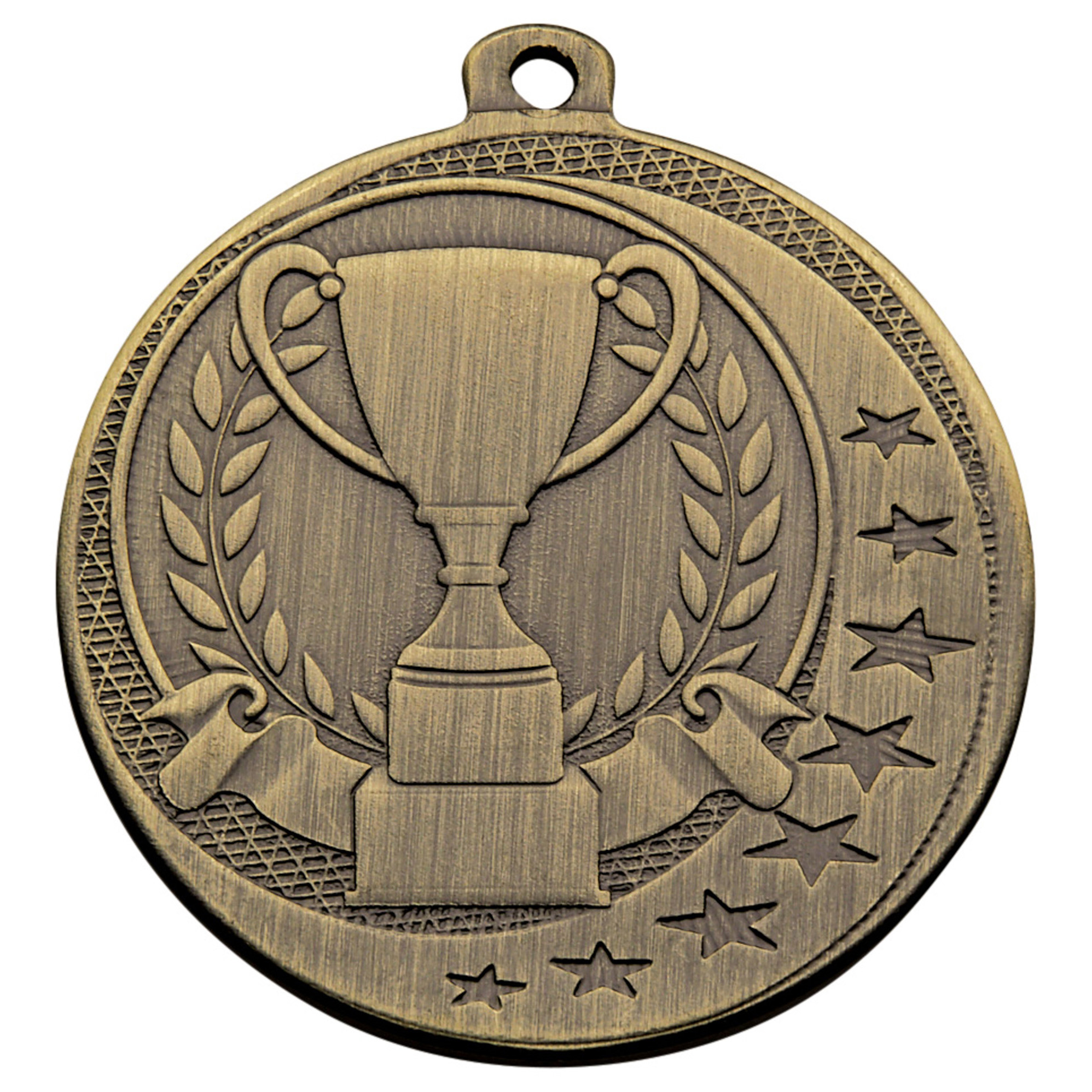 50MM ANTIQUE GOLD CUP MEDAL