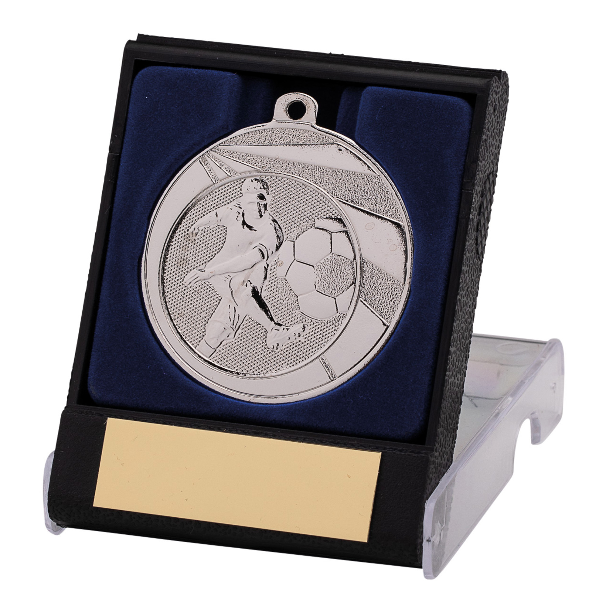 Football Silver medal in box