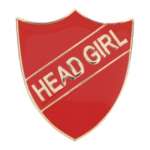RED HEAD GIRL ENAMEL BADGE