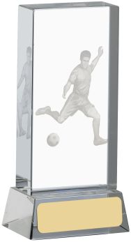 5.5'' FOOTBALL GLASS BLOCK WITH PLAYER