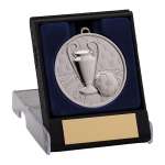Football Silver medal in box